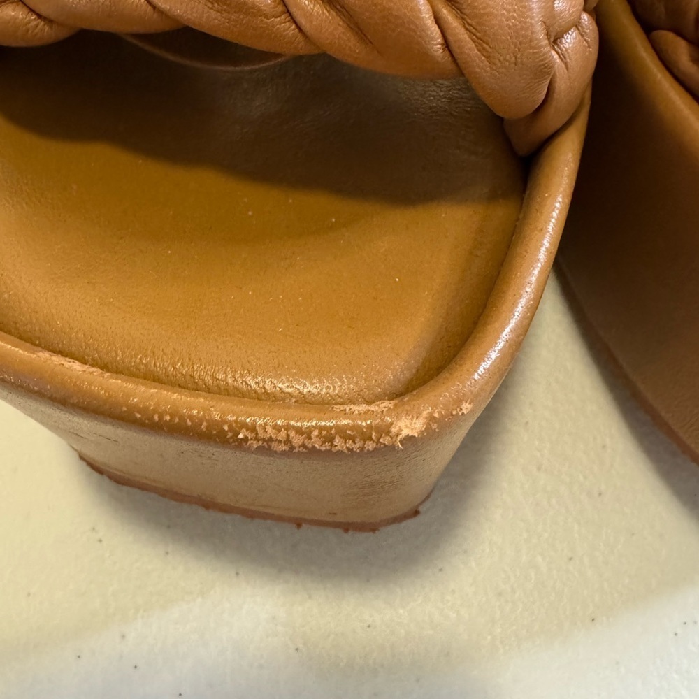 Vince Women’s Tan Mari Wedge Sandal Size 6.5 - Picture 2 of 8